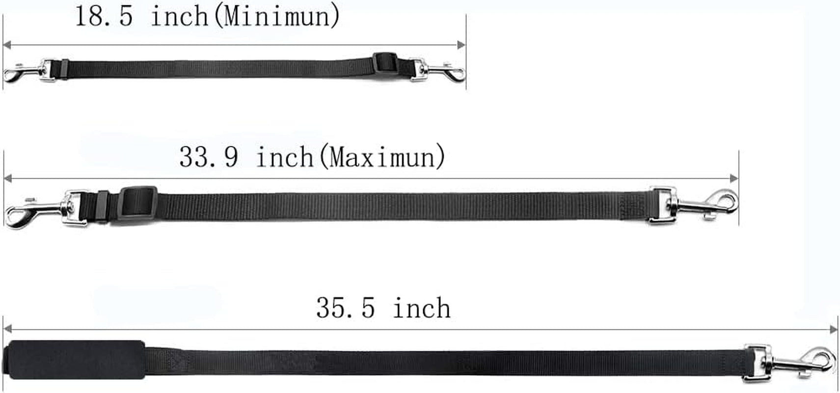 Adjustable Dual Dog Leash with No-Tangle Design for Two Dogs, Suitable for Large and Small Breeds